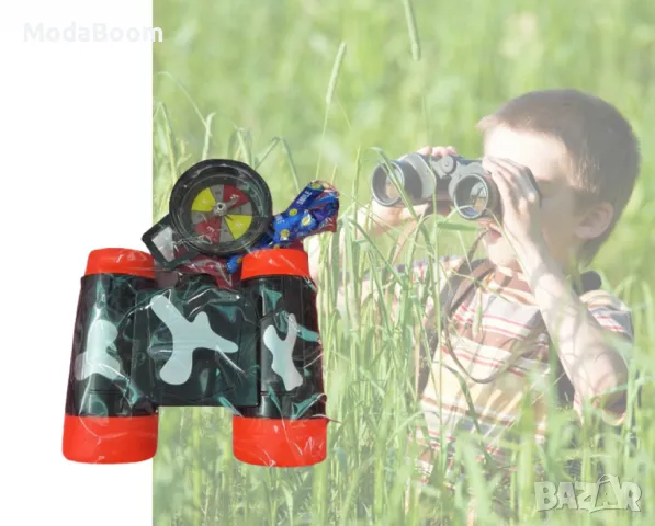 Детски комплект бинокъл с компас, снимка 2 - Игри и пъзели - 48905233