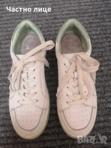 39н.Естествена кожа дамски маратонки 