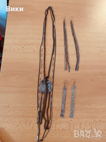 Гердан обеци синджир лот бижута, снимка 9 - Бижутерийни комплекти - 29348619