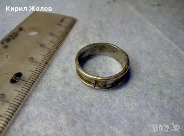 СТАР РЯДЪК МЕКСИКАНСКИ ПОСРЕБРЕН ПРЪСТЕН от АЛПАКА с МАРКИРОВКИ и НУЖДА от РЕСТАВРАЦИЯ 44472, снимка 7 - Антикварни и старинни предмети - 49757754