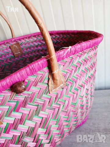 НОВА много голяма сламена чанта , снимка 6 - Чанти - 52223278