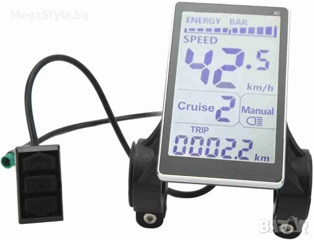 M5 LCD Премиум Дисплей за Електрически Велосипеди и Скутери (5-Pin, 24V-60V), снимка 4 - Аксесоари за велосипеди - 55960529