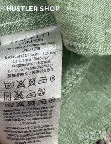 Мъжка ленена риза HACKETT LONDON. Размер XL, снимка 9 - Ризи - 53210110