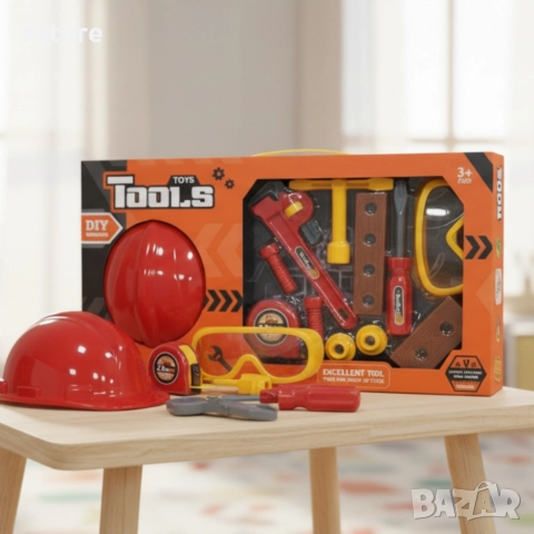 Детски комплект с инструменти и каска TOOLS DIY Working Set, снимка 6 - Други - 52739443