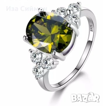 Сребърни пръстени с топаз, сапфир, цирконий, рубин, аквамарин, опал, снимка 6 - Пръстени - 32502601