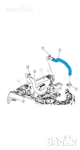 Турбо-маркуч Jeep Cherokee Liberty KJ 2.8, 2.5CRD, снимка 3 - Части - 51948234