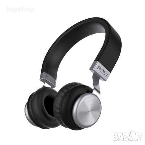 Безжични WIRELESS стерео слушалки ROVI STEREO RH02BLK с микрофон, снимка 2 - Bluetooth слушалки - 50542499