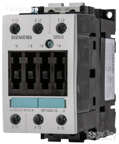 2 броя Нов Мощен Контактор Siemens SIRIUS 3RT1034-1BB40 (32A, 15kW, 24VDC)