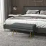 HOMCOM Тапицирана пейка с място за съхранение, стомана, 79,5 см x 37,5 см x 43 см, снимка 9