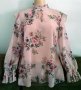 Елегантна блуза-туника в розово ,на цветя,XL, снимка 2