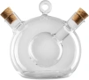 Стъклена бутилка за олио и оцет apollo THE HOUSEWARES BRAND с коркови тапи, снимка 1