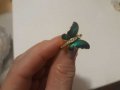 Дамски пръстен пеперуда нов размер 5, снимка 2