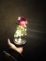 Изкуствена роза с дървена основа LED осветление. 3 ААА, снимка 2