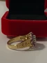 Златен пръстен с рубини и диаманти/брилянти, снимка 6