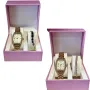 Елегантен подаръчен комплект за дами - Часовник с нежна гривна, снимка 4