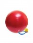 Гимнастическа топка 65 см - червена, с помпа