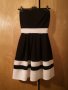 Нова елегантна черно бяла рокля S, снимка 1 - Рокли - 31928804