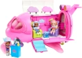 Самолет на Барби с кукла Barbie Extra Mini Minis с много аксесоари, снимка 1