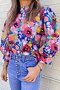 Дамска блуза с дълъг ръкав и флорален принт, 100% памук, снимка 1
