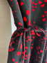 Influence - Черна лятна рокля с червени сърца., снимка 2