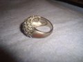 ПОСРЕБРЕН СТАР КРИСТАЛЕН МЕДЕН АРТ ПРЪСТЕН ВИНТИДЖ БИЖУ 7237, снимка 9