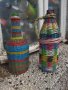 Плетени шишета за декорация на вашата градина , снимка 1