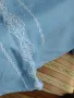 Бледосиня покривка със семпли ръчни бродерии. 👉136 х 87 см , снимка 1