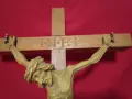 Масивен Дървен Кръст с Разпятие 75/45 см., снимка 3