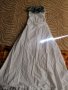 Дълга бяла рокля с панделка , снимка 2