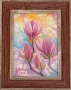 Оригинална картина – магнолии – акварел – идея за подарък, снимка 1