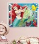 Малката русалка Ариел Фаундър и рак прозорец самозалепващ стикер лепенка за стена мебел детска стая, снимка 1 - Други - 31615483