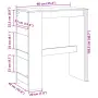 vidaXL Бар маса с рафтове дъб артизан 90x40x103,5 см инженерно дърво, снимка 9