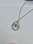 Сребърно колие с мойсанит (диамант) 1 карат , снимка 1