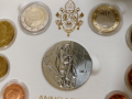 Ватикана PROOF 2008 г. - комплектен сет от 1 цент до 2 евро + възпоменателен сребърен медал, снимка 4