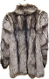 Кожено палто от сребърна лисица , снимка 2