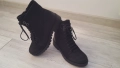 Черни дамски кожени боти Lasocki размер 38 от набук, снимка 10