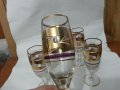 Сретро стъклени чаши с позлата, снимка 4