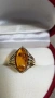 Златен пръстен с Кехлибар.Проба 333., снимка 1