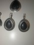 Комплект Колие, обеци, гривна камък Авантюрин със сребрист обков, снимка 6