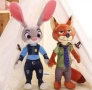 Плюшена играчка Зоотрополис Zootopia Ник Уайлд и Джуди Хопс 42см, снимка 1