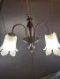 ретро абажур полилей от метал и дърво, снимка 1