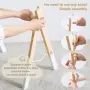 Дървена гимнастика за бебе (Play Gym) за новородено с подвижна дъга и арки, сгъваема, снимка 6
