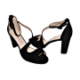 Дамски елегантни сандали в черно висок ток , снимка 2