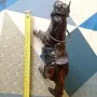Ретро винтидж кон от естествена кожа – Колекционерска фигура (22 см), снимка 4