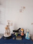 Стари статуетки, порцелан и алабастър,месинг,дърво. , снимка 1