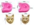 Голяма Котешка глава котка силиконов молд форма калъп за фондан шоколад гипс сапун, снимка 2