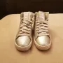 Original Rare PUMA High Rise Metallic Silver Leather Sneakers, снимка 2