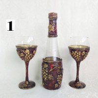  Подаръчни комплекти  за вино /ракия/, снимка 2 - Декорация за дома - 19274800