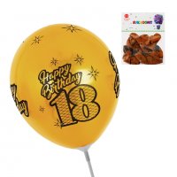 Балони "Happy Birthday 18" /10 броя/, снимка 4 - Декорация за дома - 34205186