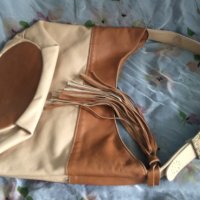 Двуцветна дамска чанта тип торба "Juan Jo" handmade handbags / genuine leather , снимка 3 - Чанти - 37174878
